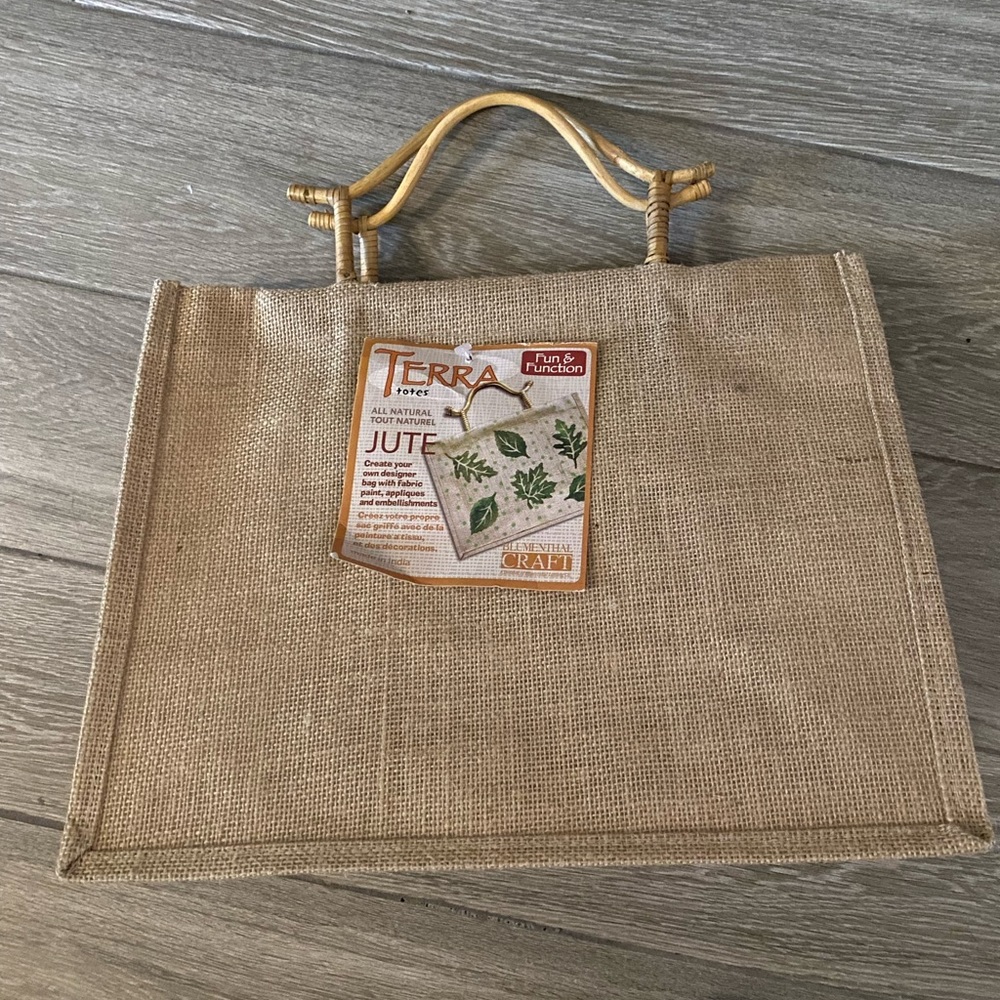Westwater enterprises Terra tote jute bamboo.